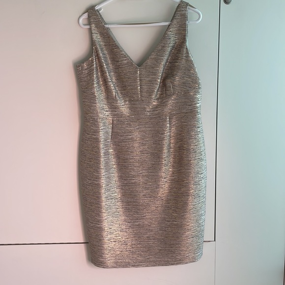 Jones New York Metallic Dress with Bolero Jacket - Picture 2 of 6